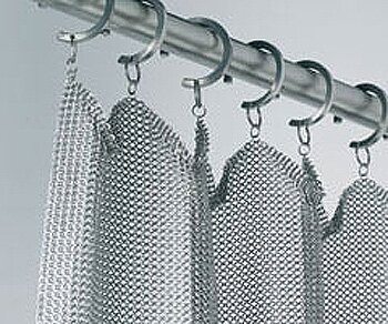 Stainless Steel Curtain with Passing Rings